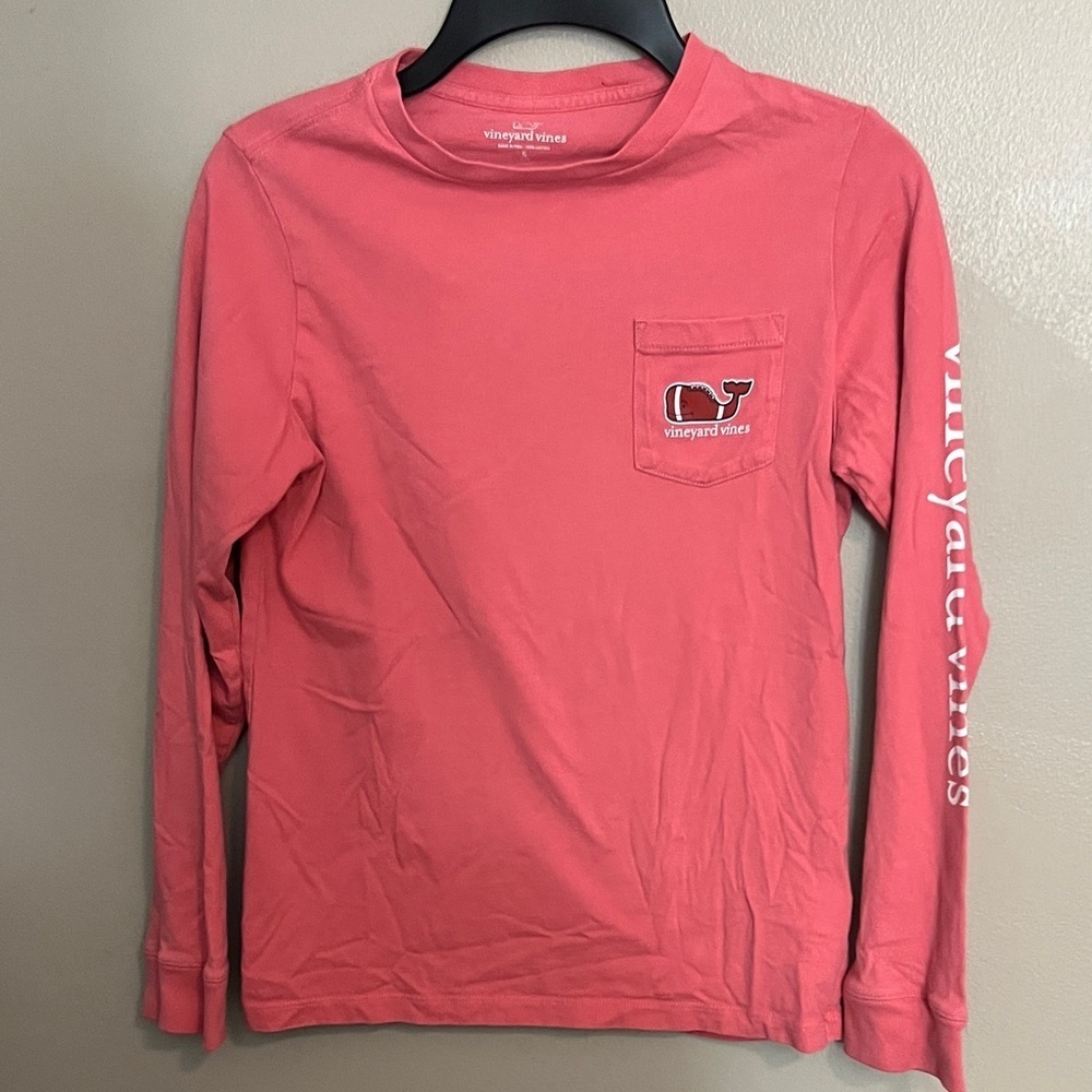Vineyard Vines Coral Whale Long Sleeve Tee - Picture 2 of 5